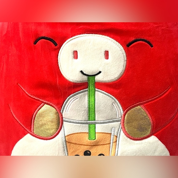 Squishmallows Baiden Red Dragon Plush Gold Accents with Boba Drink NWT - Picture 13 of 16